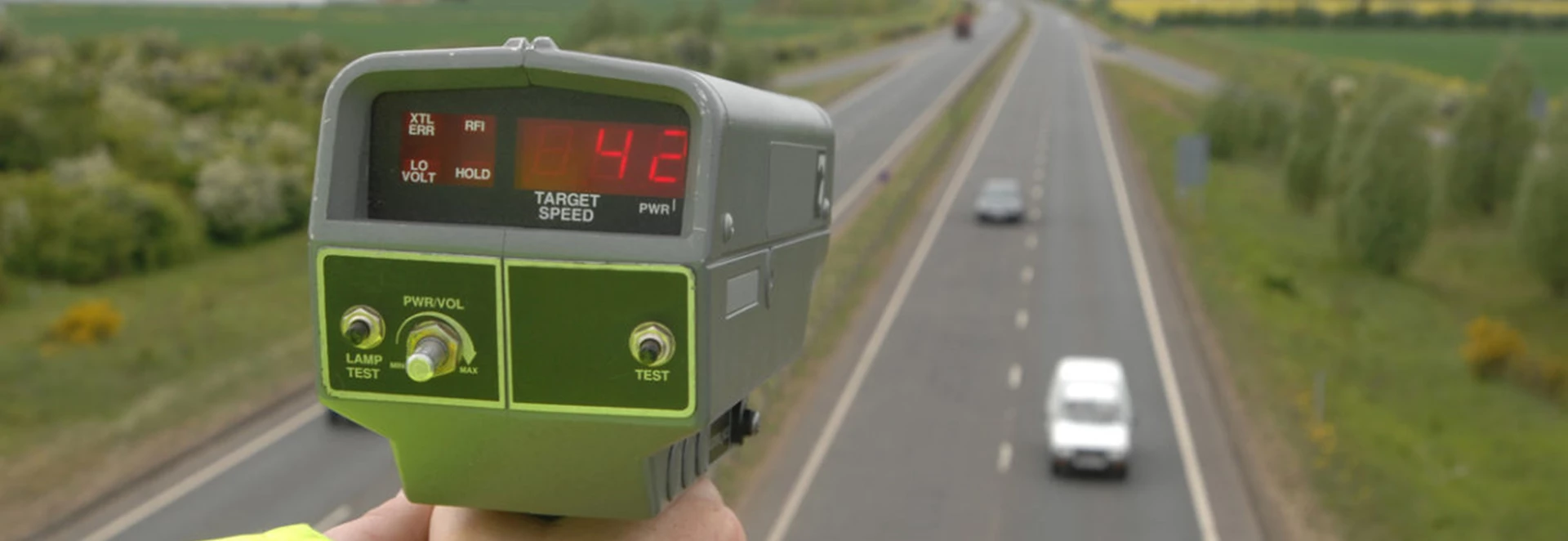 What happens if a radar speed gun records you speeding?